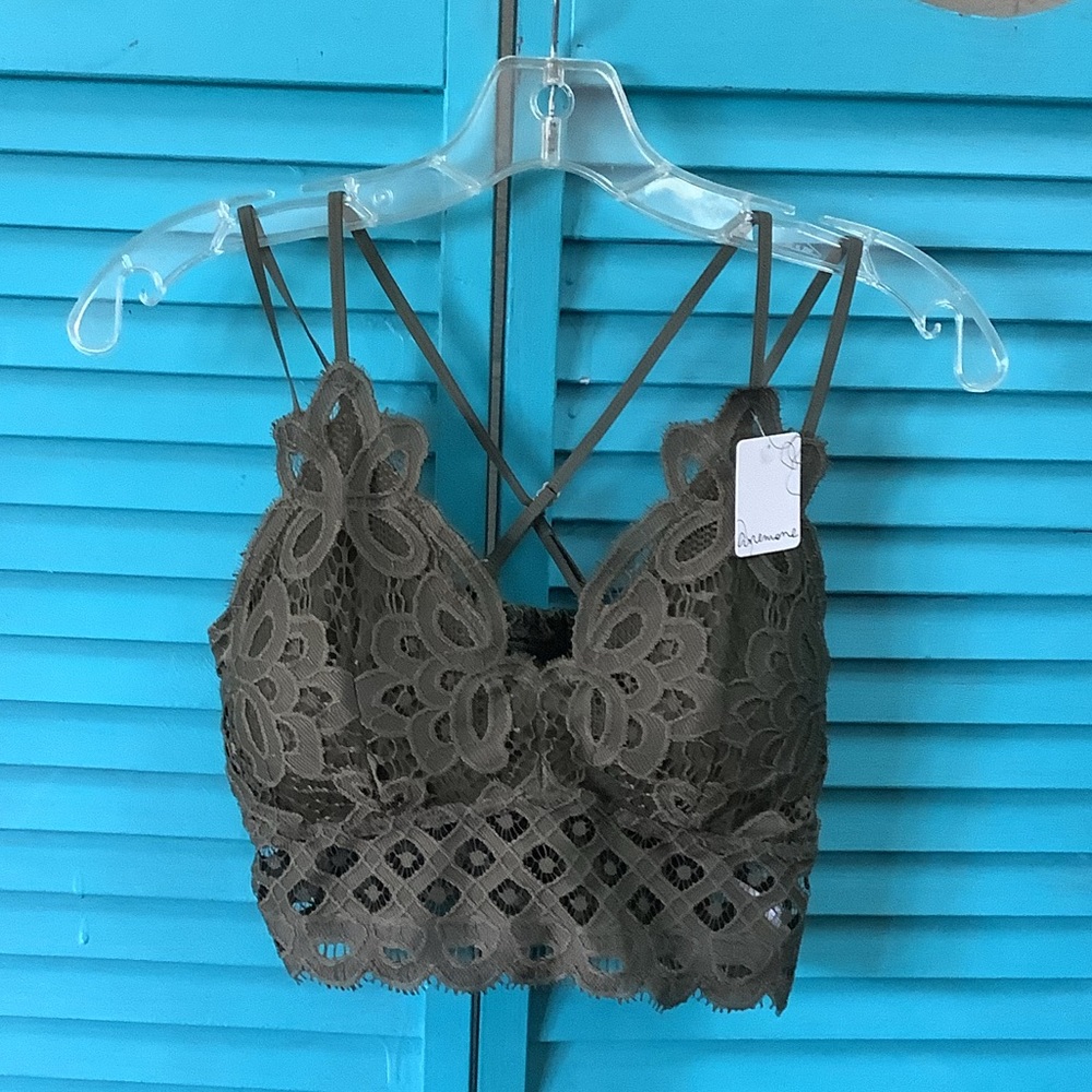 Anemone Bralette(adjustable straps) Moss Green XL, 2XL NWT